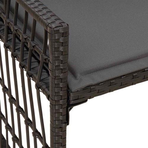 Външна пейка Едноцветен Черно и тъмно сиво 116 x 55 x 82 см