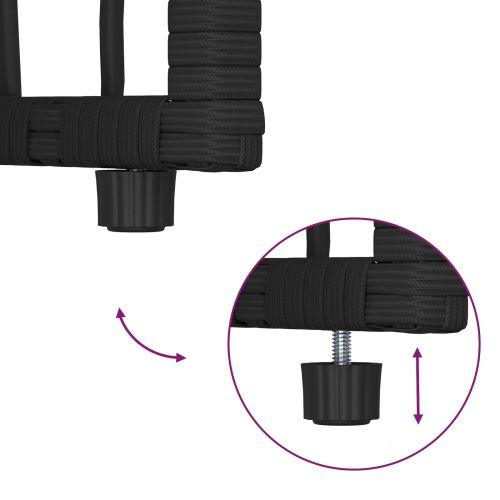 Външна пейка Едноцветен Черно и тъмно сиво 116 x 55 x 82 см