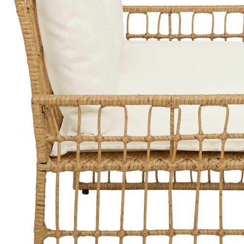 Външна пейка Едноцветен Натурален и Крема 116 x 55 x 82 см