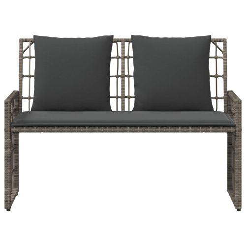 Външна пейка Едноцветен Сив и тъмен сив 116 x 55 x 82 см