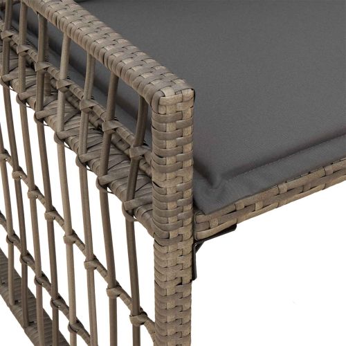 Външна пейка Едноцветен Сив и тъмен сив 116 x 55 x 82 см