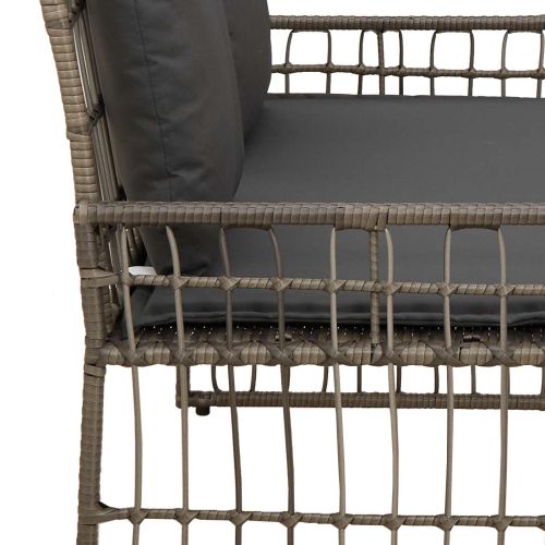 Външна пейка Едноцветен Сив и тъмен сив 116 x 55 x 82 см