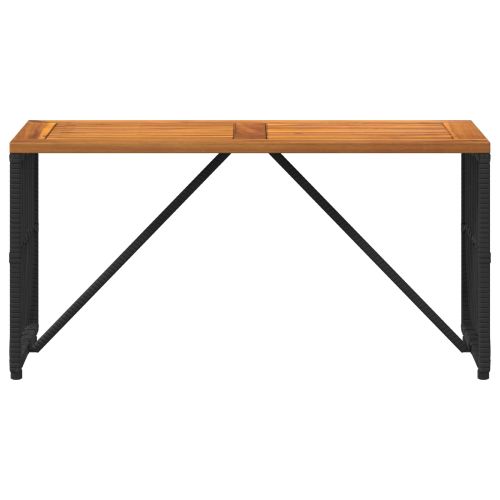 Маса за открито Черен 80 x 40 x 40 cm Стомана и полиратан