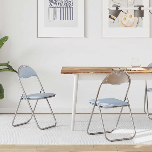 Сгъваем стол 2 pcs Сив 48 x 43,5 x 81 см Изкуствена