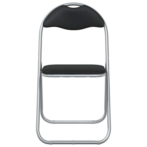 Сгъваем стол 8 pcs Черен и Сив 48 x 43,5 x 81 см Изкуствена