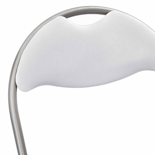 Сгъваем стол 8 pcs Бяло и сиво 48 x 43,5 x 81 см Изкуствена