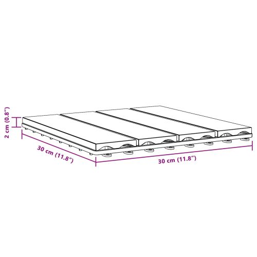 Плочка за decking 3D дизайн 11 pcs Светло кафяво 30 x 30 cm WPC