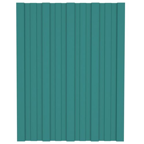 Покривен панел 12 pcs Зелено 60 x 45 cm Поцинкована стомана