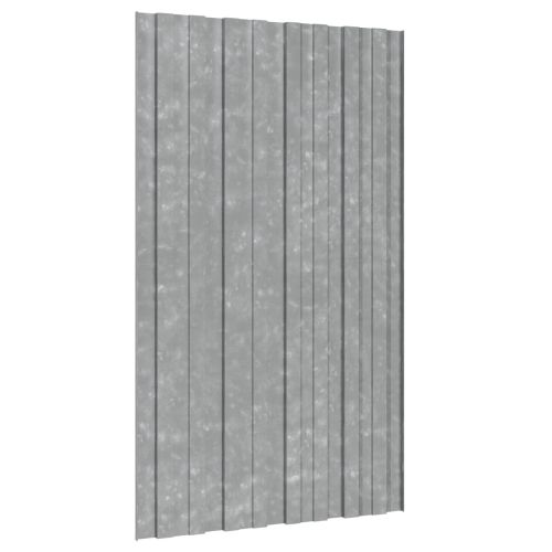 Покривен панел 12 pcs Сребристо 80 x 45 cm Поцинкована стомана