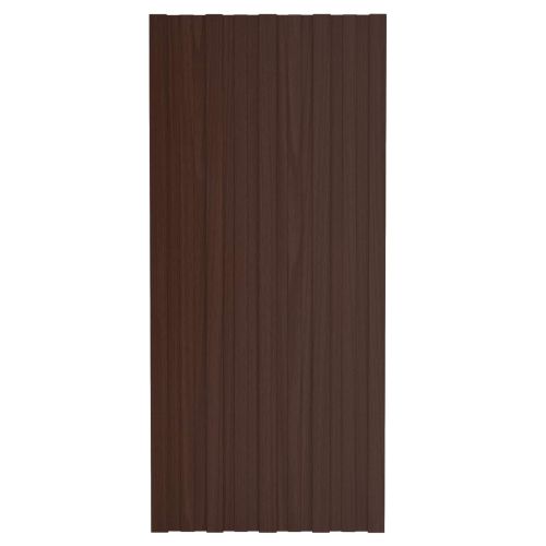 Покривен панел 12 pcs Кафяво 100 x 45 cm Поцинкована стомана