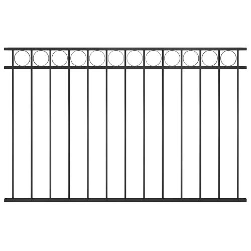 Ограден панел Assen стомана 1,7x1 м черен