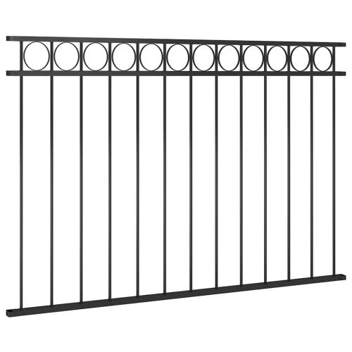 Ограден панел Assen стомана 1,7x1 м черен