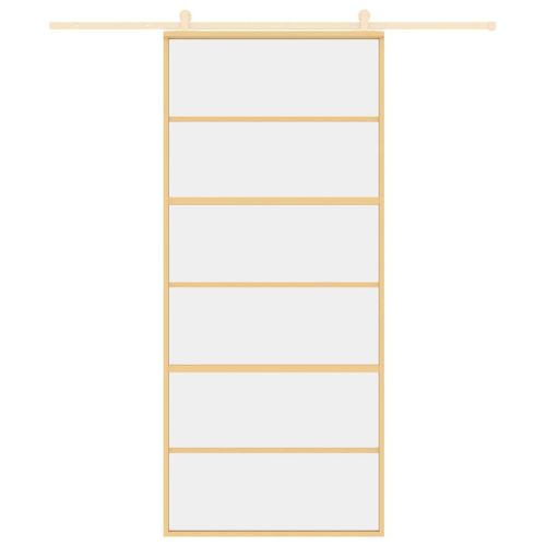 Плъзгаща се врата 90x205 см прозрачно ESG стъкло и алуминий