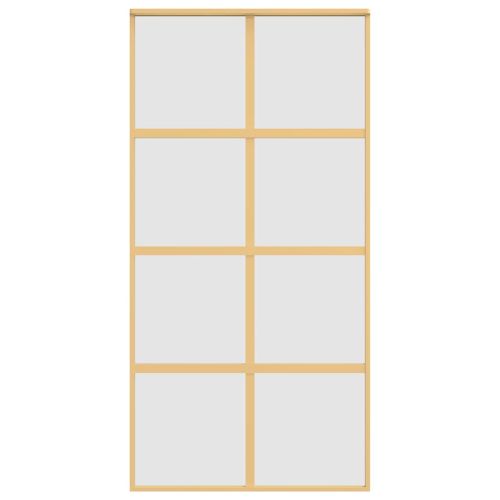 Плъзгаща се врата 102,5x205 см матирано ESG стъкло и алуминий