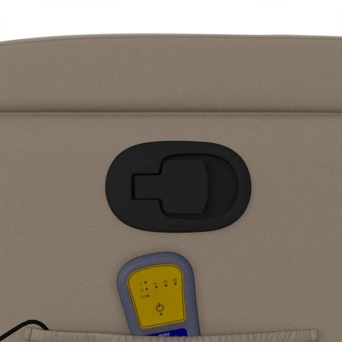 Изправящ масажен наклоняем стол, капучино, изкуствена кожа