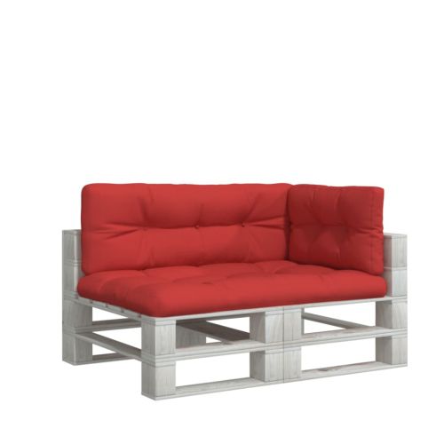 Палетни възглавници, 3 бр, червени, текстил