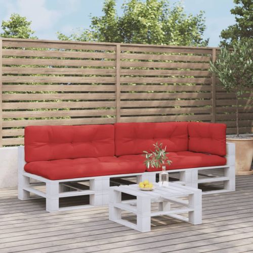 Палетни възглавници, 5 бр, червени, текстил