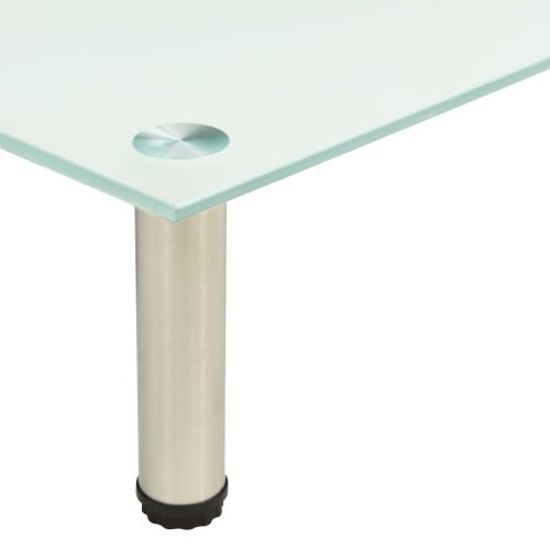 322759 TV Stand Frosted 40x35x17 cm Tempered Glass