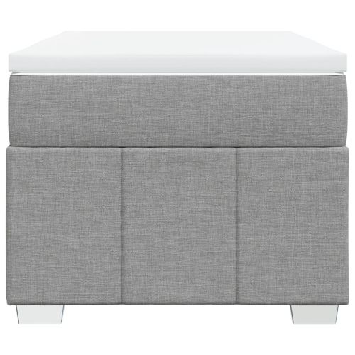 Боксспринг легло с матрак, светлосива, 90x190 см, плат