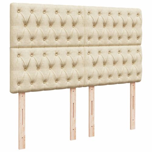 Боксспринг легло с матрак, кремава, 160x200 см, плат