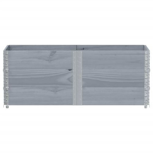 Палетни страници, сив, 3 бр, 150x50 см, борова дървесина масив