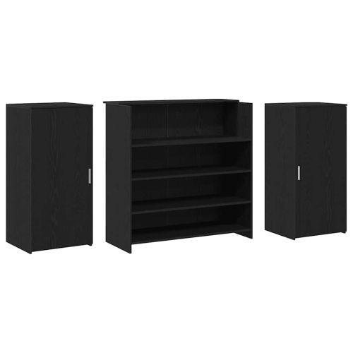 Рецепционно бюро, черен дъб, 200x50x103,5 см, инженерно дърво