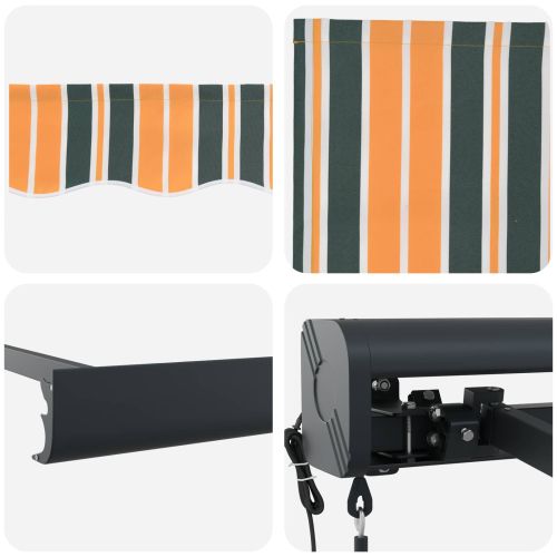 Сенник Зелен и жълт 400 x 300 x 165 см Полиестер и алуминий