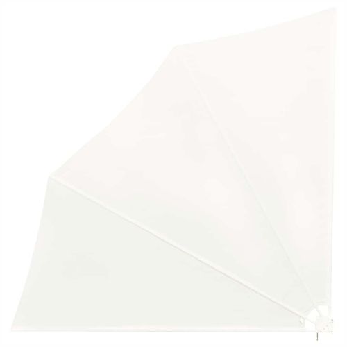 Сгъваема странична тента за балкон, кремава, 140x140 см