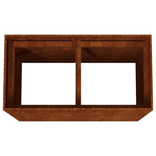 Кашпа, 80x40x80 см, кортенова стомана