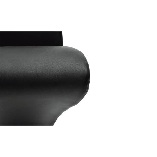 Трапезни столове, 4 бр, черни, изкуствена кожа