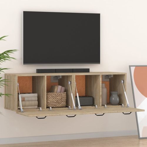 Стенни шкафове 2 бр дъб сонома 80x35x36,5 см инженерно дърво