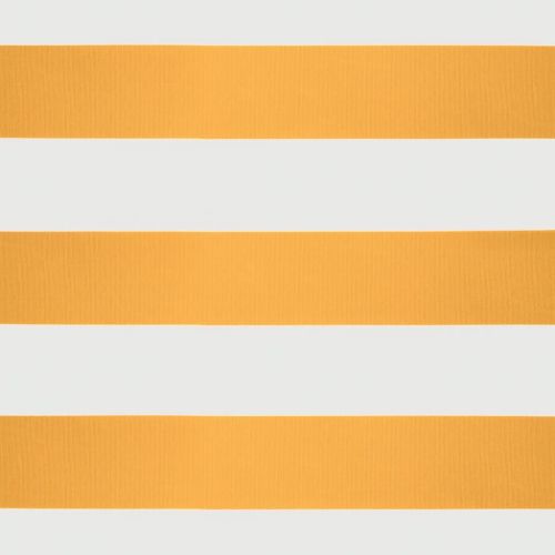 Прибираща се тента жълто и бяло 3,5x2,5 м плат и алуминий