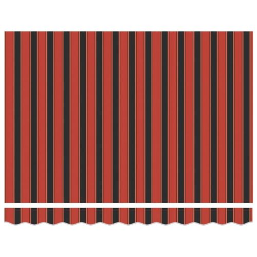 Прибираща се тента оранжево и кафяво 3x2,5 м плат и алуминий