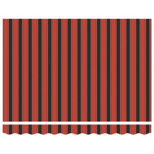 Прибираща се тента оранжево и кафяво 3,5x2,5 м плат и алуминий