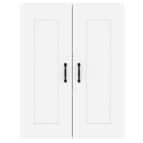 Стенни шкафове, 2 бр, бели, инженерно дърво