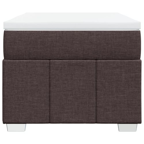 Боксспринг легло с матрак, тъмнокафяво, 90x200 см, плат