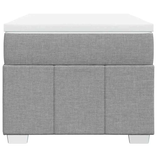 Боксспринг легло с матрак, светлосиво, 100x200 см, плат