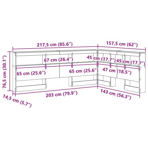 Табла за съхранение Циментено сиво 140 cm Инженерно дърво