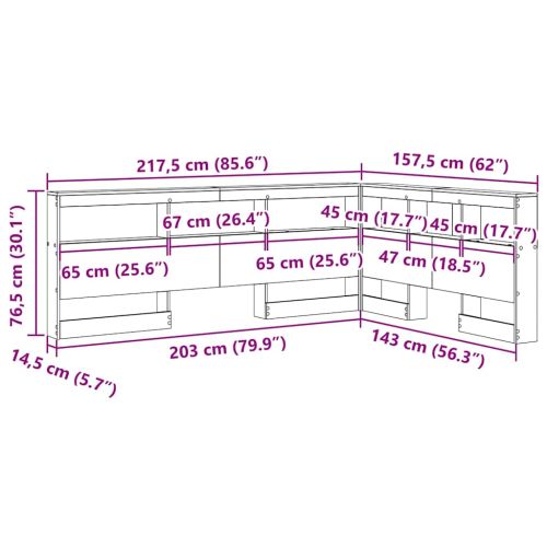 Табла за съхранение с рафт Старо дърво 140 cm Инженерно дърво