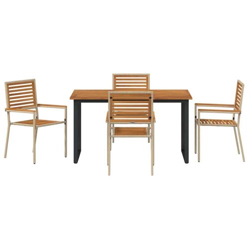 Комплект за хранене в градината 5 pcs Бежово