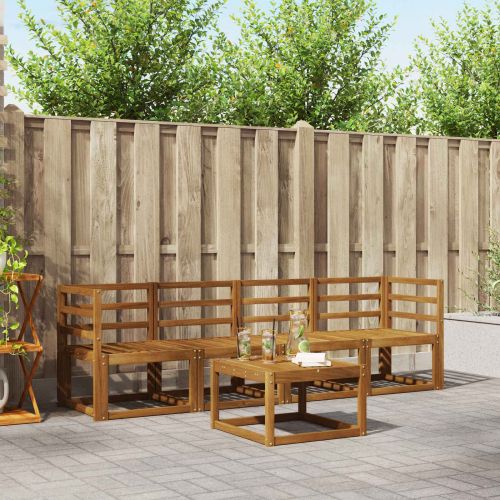 Комплект дивани за открито 5 pcs Естествен