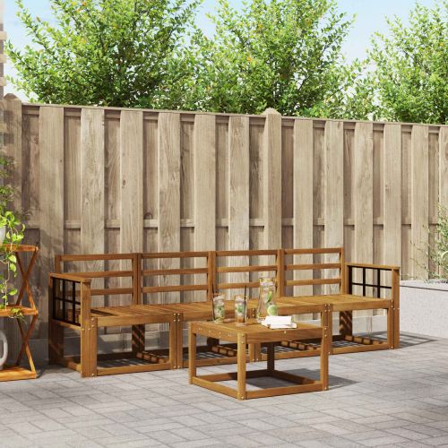 Комплект дивани за открито 5 pcs Естествен