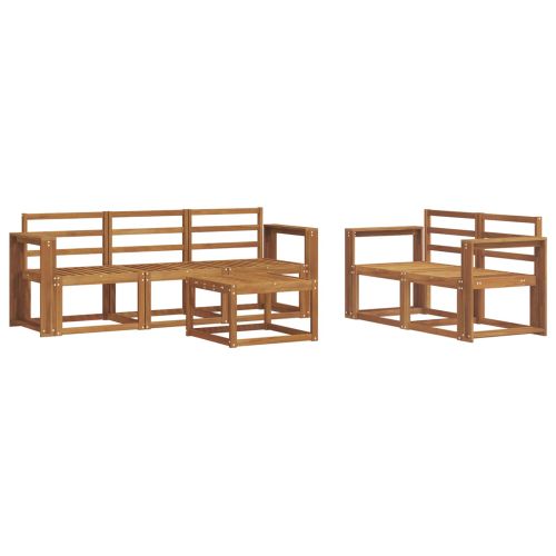 Комплект дивани за открито 6 pcs Естествен