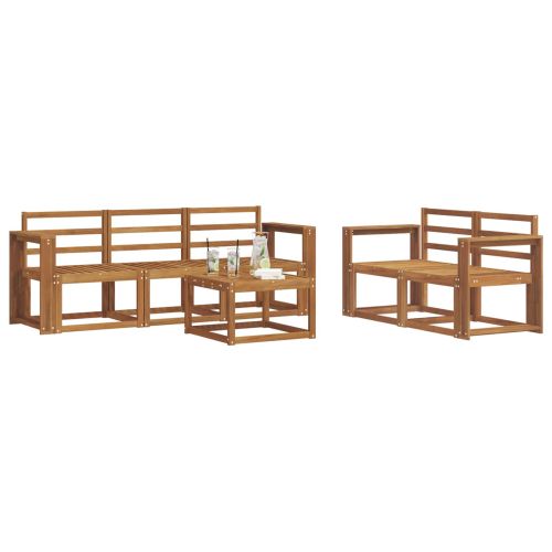 Комплект дивани за открито 6 pcs Естествен