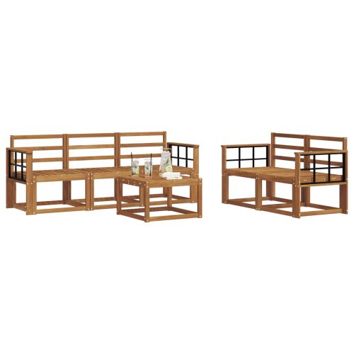 Комплект дивани за открито 6 pcs Естествен