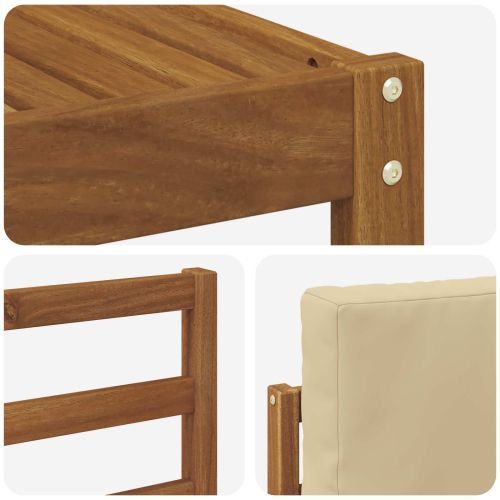 Комплект дивани за открито 7 pcs Натурален и Бежов