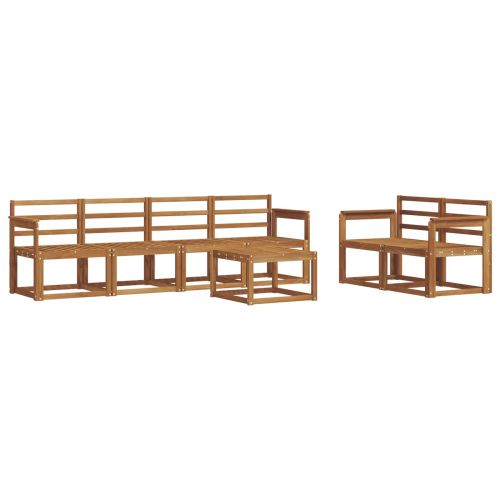 Комплект дивани за открито 7 pcs Естествен