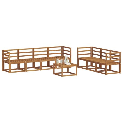 Комплект дивани за открито 8 pcs Естествен