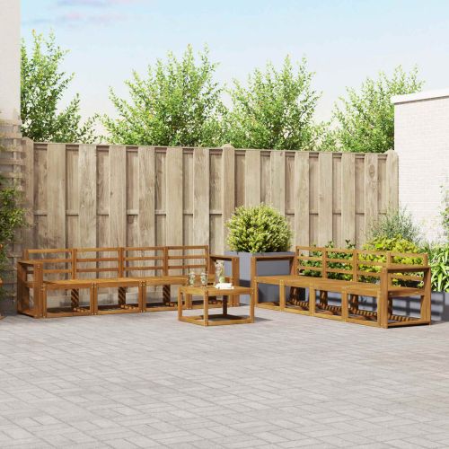 Комплект дивани за открито 9 pcs Естествен