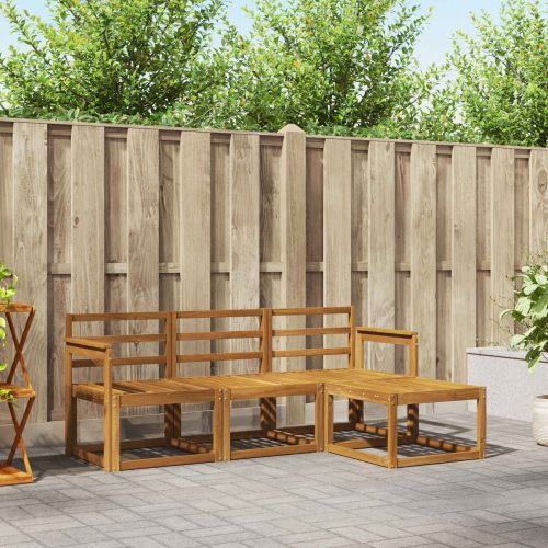 Комплект дивани за открито 4 pcs Естествен